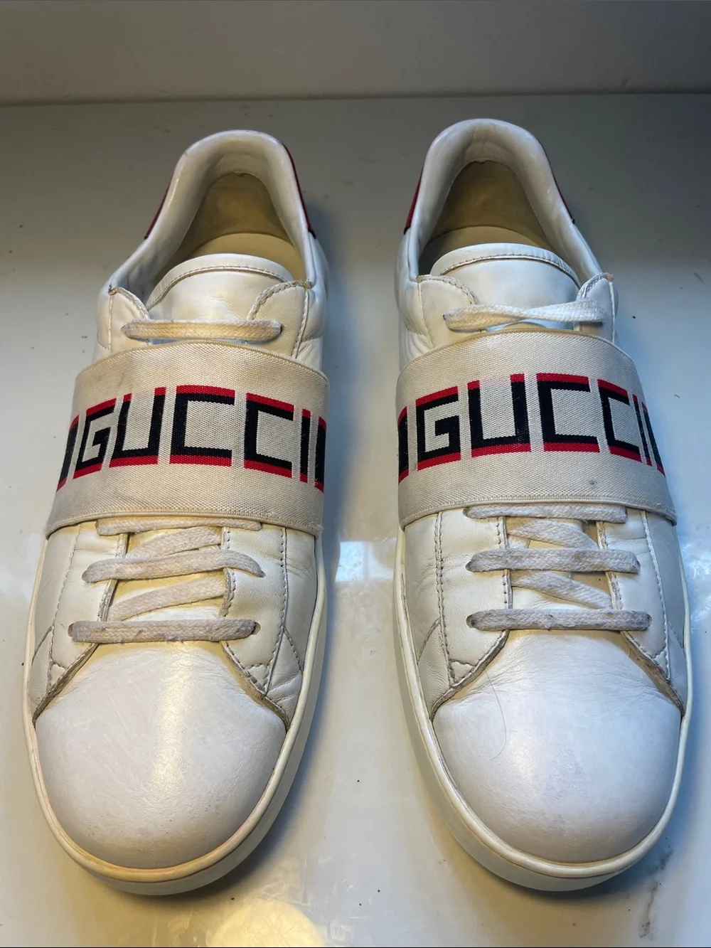 Gucci white leather